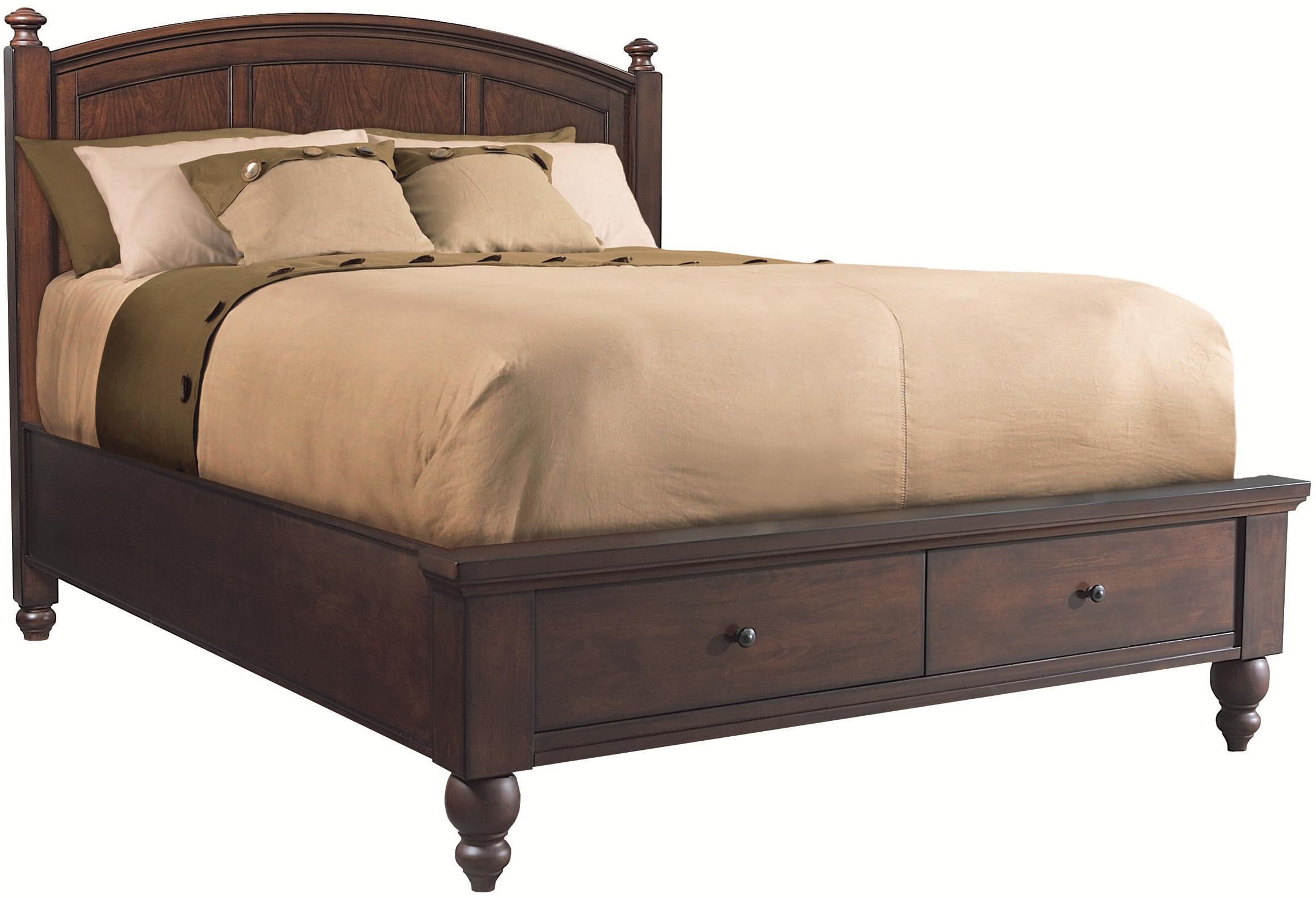 Aspenhome Cambridge KingSize Bed with Rounded Panel Headboard & Low